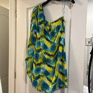 Trina Turk Silk One Shoulder Dress